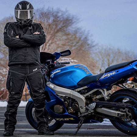 Spyder Motorcycle Jacket for Men with Weather Resistant Cordura Textile Fabric for Enduro Motocross Motorbike Riding and Impact Protection Armor, Dual Sport Motorcycle Riding Jacket (Blue, M)