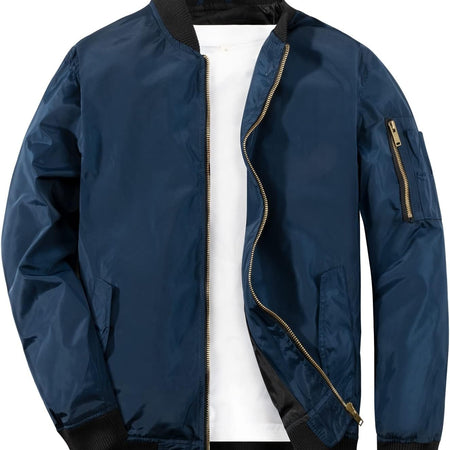 Men'S Bomber Jacket Lightweight Causal Jackets Slim Fit Varsity Jacket Softshell Windbreaker