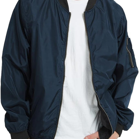 Men'S Bomber Jacket Lightweight Causal Jackets Slim Fit Varsity Jacket Softshell Windbreaker