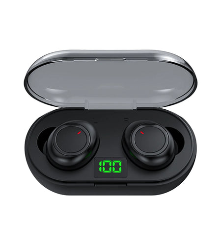 QTOCIO Wireless Earbuds Mini Ear Buds  5.3 Bluetooth Headsets Light-Weight Earphones with Microphone & Charging Case Display