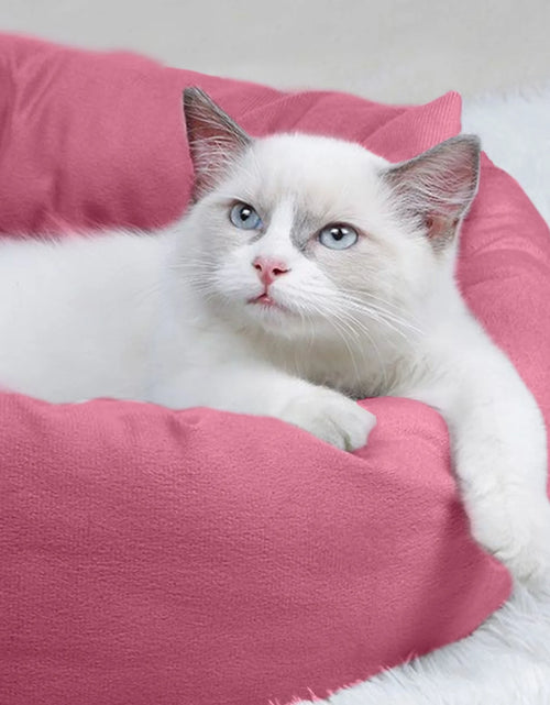 Load image into Gallery viewer, Calming Dog Beds with Pillow for Small Medium Dogs and Cats, round Dog Cuddler Cozy Bed, Washable Fluffy Plush Pet Bed Thickened Dog Kennel Mat for Puppy Sleeping
