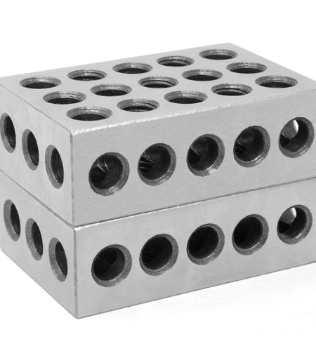 25 X 50 X 75 Mm Steel-Hardened Metric Precision 123 Blocks, Two Pack