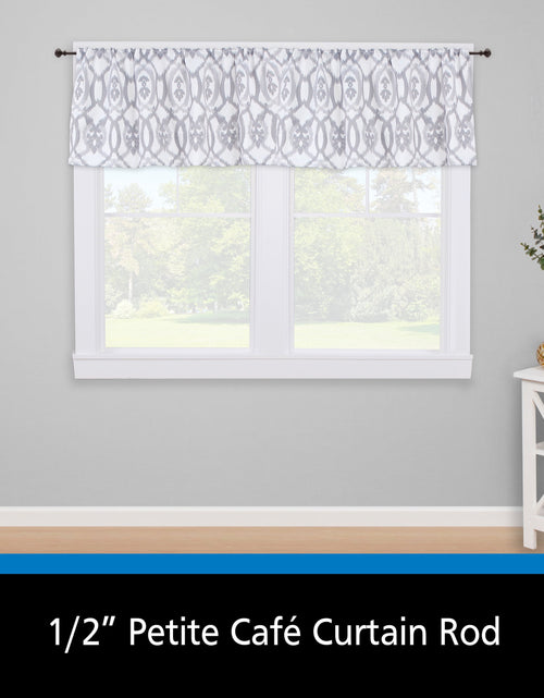 Load image into Gallery viewer, 48-84 In. Cedric Adjustable Petite Cafe Curtain Rod, 1/2 In. Diameter, Black
