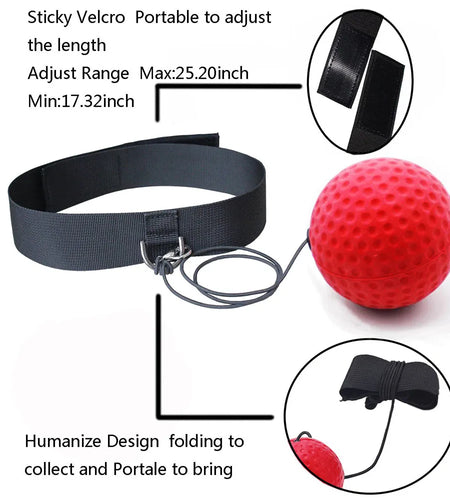Boxing Magic Ball Reflex Speed Training with Headband Boxing Punching Balls Hand Eye Coordination Fitness Martial Arts Supplies