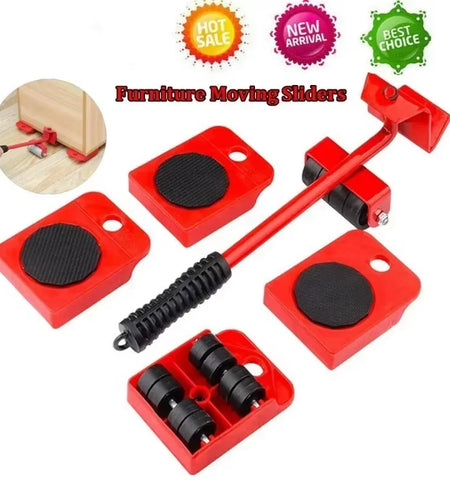 Easyglide Furniture Mover Set – Heavy Lifter Bar & Slider Wheels for Effortless Moving