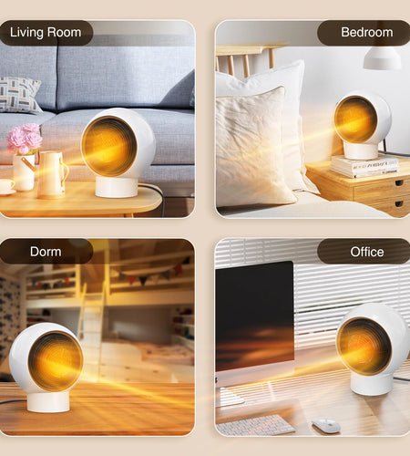Portable Heater, Space Heaters for Indoor Use, Electric Heater Safe Quiet Ceramic Heater, Small Space Heater for Office, Room Heater, Desk Heater