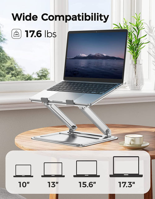 Load image into Gallery viewer, Adjustable Laptop Stand, Portable Riser for 17.3Inch Laptops, Adjustment for Desk, Holds up to 17.6Lbs Notebook - Sliver
