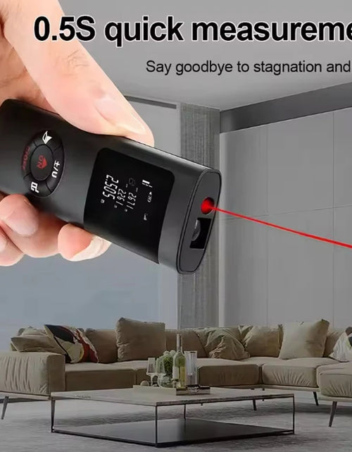 Load image into Gallery viewer, Smartmeasure 40M/60M Mini Laser Distance Meter – USB Rechargeable Handheld Rangefinder for Accurate Measurements
