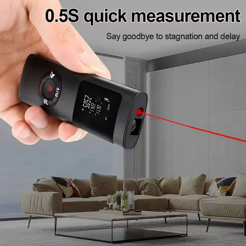 Smartmeasure 40M/60M Mini Laser Distance Meter – USB Rechargeable Handheld Rangefinder for Accurate Measurements