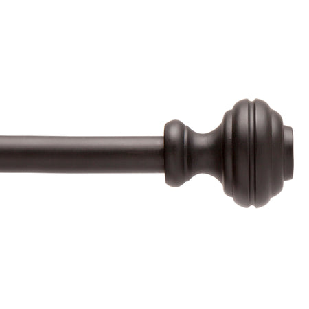 48-84 In. Cedric Adjustable Petite Cafe Curtain Rod, 1/2 In. Diameter, Black