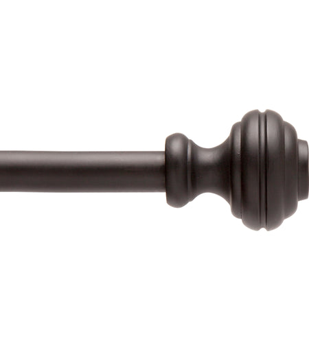 48-84 In. Cedric Adjustable Petite Cafe Curtain Rod, 1/2 In. Diameter, Black