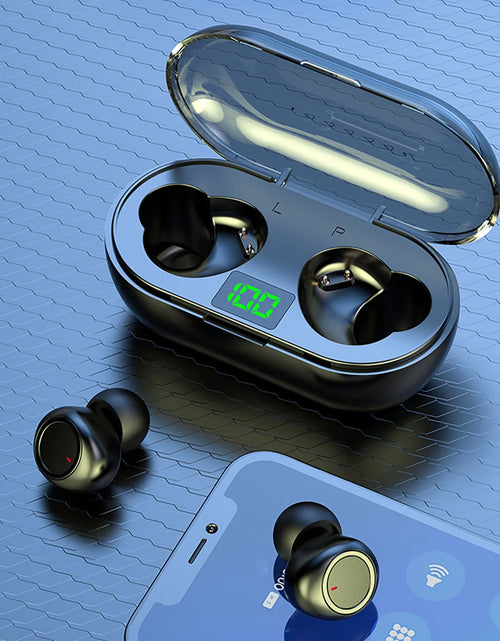 Load image into Gallery viewer, QTOCIO Wireless Earbuds Mini Ear Buds  5.3 Bluetooth Headsets Light-Weight Earphones with Microphone &amp; Charging Case Display
