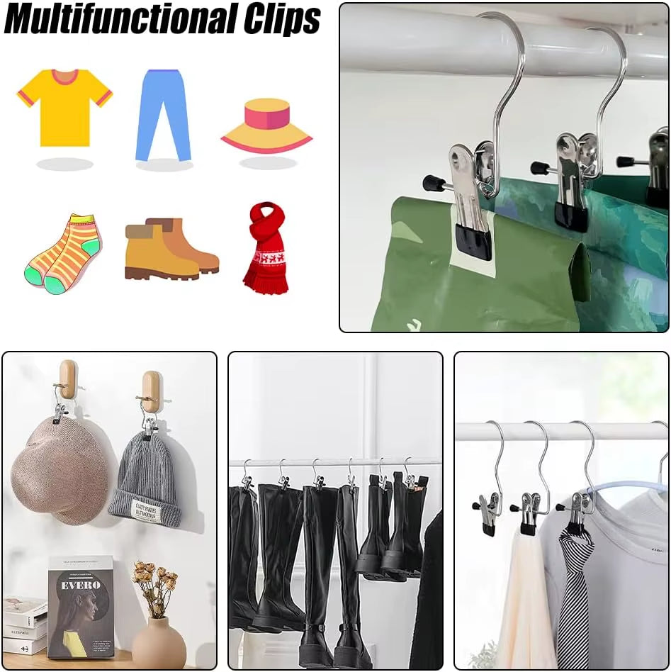 Spacesaver 360° Rotating Boot Hanger – Portable & Space-Saving Stainless Steel Clip for Closet & Travel