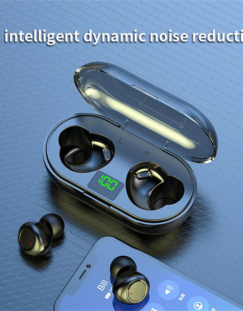 Load image into Gallery viewer, QTOCIO Wireless Earbuds Mini Ear Buds  5.3 Bluetooth Headsets Light-Weight Earphones with Microphone &amp; Charging Case Display
