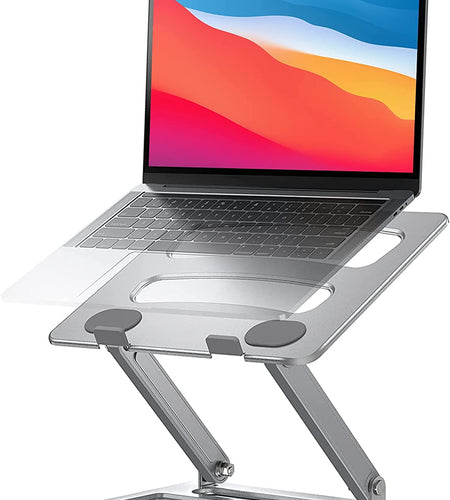 Adjustable Laptop Stand, Portable Riser for 17.3Inch Laptops, Adjustment for Desk, Holds up to 17.6Lbs Notebook - Sliver