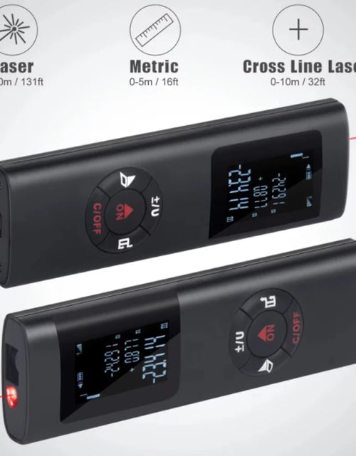 Load image into Gallery viewer, Smartmeasure 40M/60M Mini Laser Distance Meter – USB Rechargeable Handheld Rangefinder for Accurate Measurements
