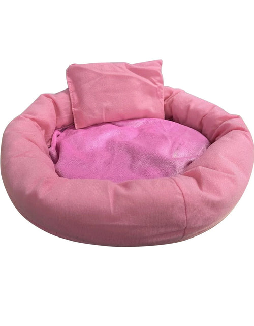 Load image into Gallery viewer, Calming Dog Beds with Pillow for Small Medium Dogs and Cats, round Dog Cuddler Cozy Bed, Washable Fluffy Plush Pet Bed Thickened Dog Kennel Mat for Puppy Sleeping
